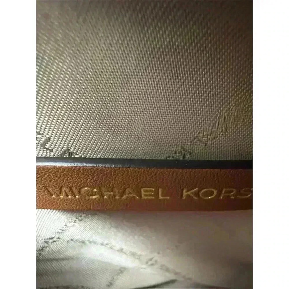 Michael Kors Mercer Medium Brown Leather Crossbody Satchel Bag - Picture 14 of 15